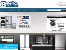 Tablet Screenshot of bartoappliances.com
